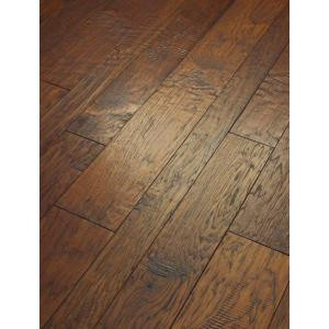 Shaw 3/8 in. x 3-1/4 in., 5 in. and 7 in. Hand Scraped Hickory Drury Lane Carmel Engineered Hardwood (29.10 sq. ft. / case)