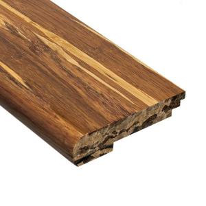 Home Legend Strand Woven Tiger Stripe 3/8 in. Thick x 3-3/8 in. Wide x 78 in. Length Bamboo Stair Nose Molding