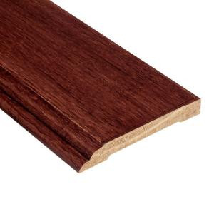 Home Legend Strand Woven Cherry 1/2 in. Thick x 3-1/2 in. Wide x 94 in. Length Bamboo Wall Base Molding