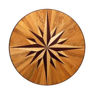 PID Floors 3/4 in. Thick x 24 in. Circular Medallion Unfinished Decorative Wood Floor Inlay MC011