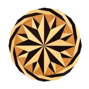 PID Floors 3/4 in. Thick x 36 in. Circular Medallion Unfinished Decorative Wood Floor Inlay MC001