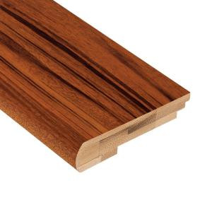 Home Legend Exotic Tigerwood 5/8 in. Thick x 3-3/8 in. Wide x 78 in. Length Bamboo Stair Nose Molding