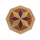 PID Floors Octagon Medallion Unfinished Decorative Wood Floor Inlay MT010 - 5 in. x 3 in. Take Home Sample