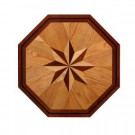 PID Floors Octagon Medallion Unfinished Decorative Wood Floor Inlay MT002 - 5 in. x 3 in. Take Home Sample