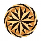 PID Floors Round Medallion Unfinished Decorative Wood Floor Inlay MC001 - 5 in. x 3 in. Take Home Sample