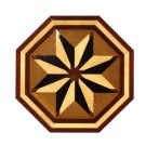 PID Floors Octagon Medallion Unfinished Decorative Wood Floor Inlay MT004 - 5 in. x 3 in. Take Home Sample