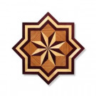 PID Floors MS001 3/4 in. Thick x 36 in. Star Medallion Unfinished Decorative Wood Floor Inlay